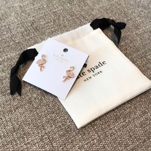 Kate Spade flamingo stud earrings